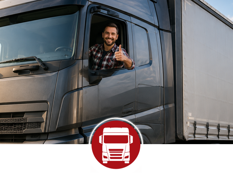 Bild LKW mit Fahrer